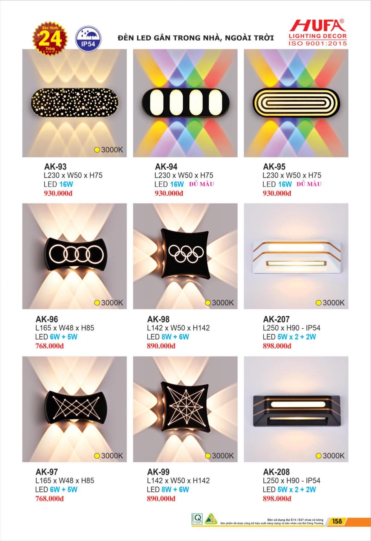 Bảng giá đèn LED HUFA 2026